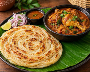 Kerala Paratha With Malabar Chicken Curry