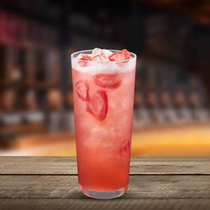 Tall Strawberry Acai Lemonade with Chocolate Truffle Pastry