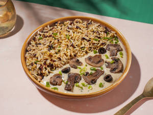 Cheesy Mushroom Risotto Bowl