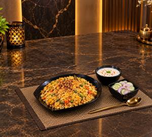 Laziz Veg Biryani With Curd & Salad