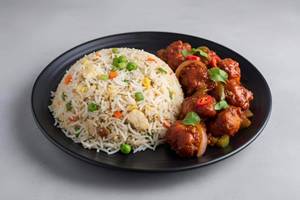 Chicken Fried Rice With Chilli Chicken