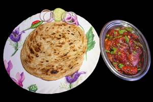 Chilli Chicken With 2 Laccha Paratha