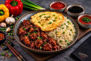 Chicken Rice With Black Pepper Chicken