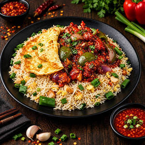 Chicken Rice With Crispy Chicken