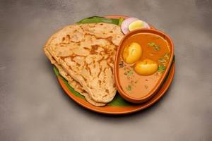 Paratha with Egg Curry
