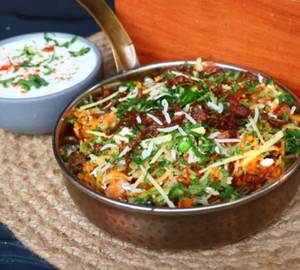 Veg Biryani with Curd