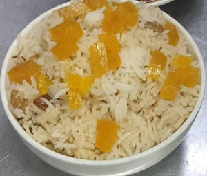 Kancha Lonka Aamsotto Mochar Pulao