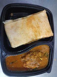 Plain Dosa With Chicken Gravy