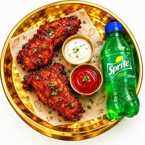 Combo Chicken Wings 2Qty & Sprite 250Ml