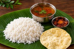 White Rice With Rasam Combo