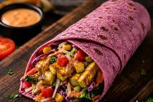 Beetroot Paneer Wrap