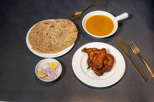 Kozhi Fry With 2 Indian Bread Combo