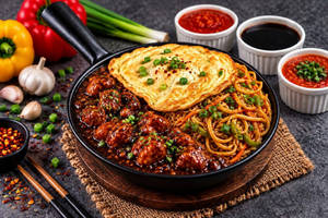 Chicken Noodle With Chicken In 8 To 9 Sauce