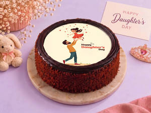 Daddy’s Little Princess Chocolate Photo Cake - 500Gm