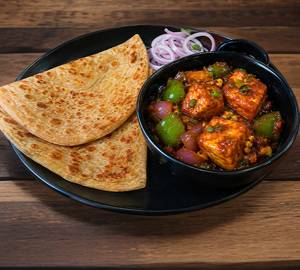 2Pc Paratha With Chilly Paneer Gravy [3Pc]🟢