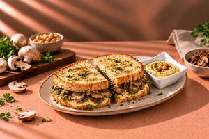 Mushroom & Hummus Sandwich