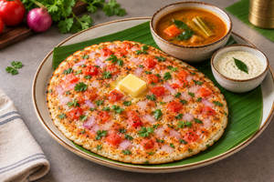 Butter Onion Tomato Uttapam
