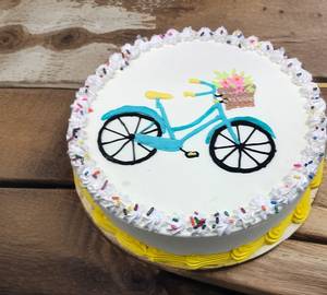 Cycle Design Flower Butterscotch Design Cake