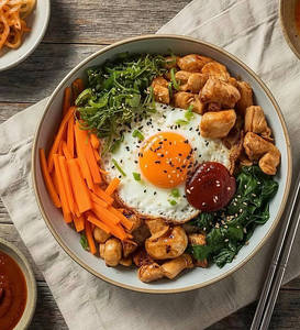 Korean Kimchi Fried Rice Chicken