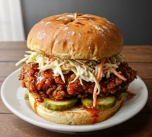 Seoul-Sizzle Nashville Sauce Chicken Burger