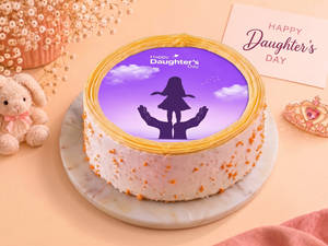 Daughters Day Special Butterscotch Photo Cake - 500Gms