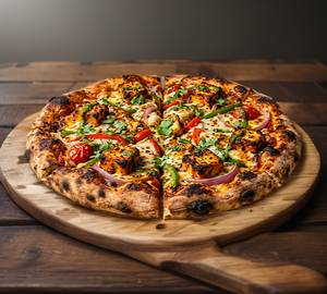 Ember Kissed Paneer Tikka Woodfire Pizza (12 Inches)