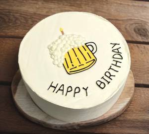 Happy Birthday White Forest Cake