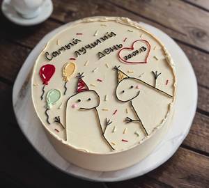 Eggless Party Design Blueberry Cake