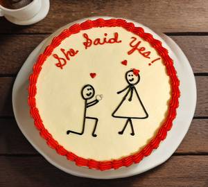 Proposal  Love Chocolate Truffle Cake