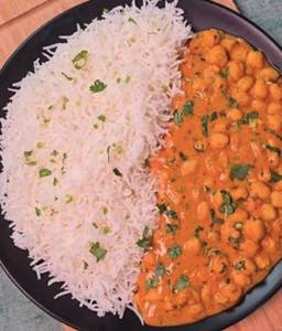 Chhole With Rice [No Onion No Garlic ]