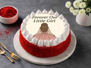 Forever Our Little Girl Red Velvet Cake