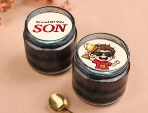 National Sons' Day Choco Poster Jar Cake Duo (180ml each)