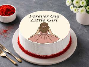 Forever Our Little Girl Red Velvet Cake