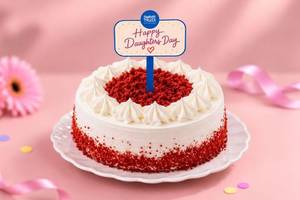 Daughter's Day Special Red Velvet Cake (500gm) (Eggless)