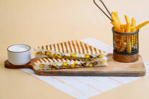 Corn, Mushroom & Cheese Sandwich