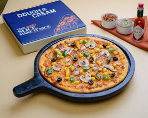 Corn, Mushroom & Jalapenos Pizza