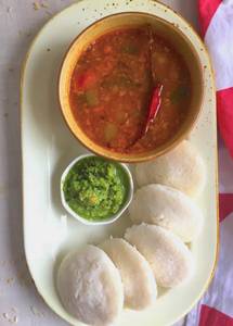 Idly Sambar [No Onion No Garlic ]