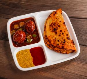 2Pc Paratha With 2Pc Veg Manchurian
