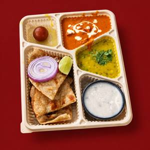 Butter chicken paratha meal
