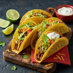 Classic Mexican  Veg Tacos ( 4 Pcs)