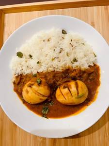 Jeera Rice With 2 Egg Curry