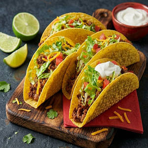 Smoky BBQ  Chicken Tacos ( 4 Pcs)