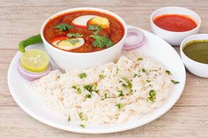 Plain Rice With Egg Curry 2 Psc