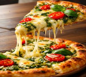 Extra loaded cheese pizza
