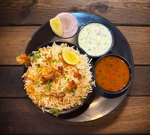 Chicken dum biryani single