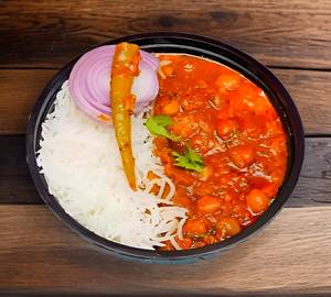 Chole Rice Bowl With Salad & Papad