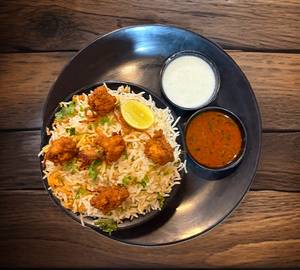 Chicken fry piece biryani