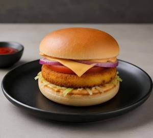 Aloo Tikki Cheese Burger