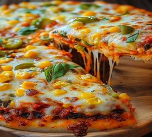 Cheese corn pizza