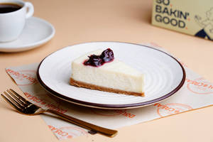 Baked New York Cheesecake Slice